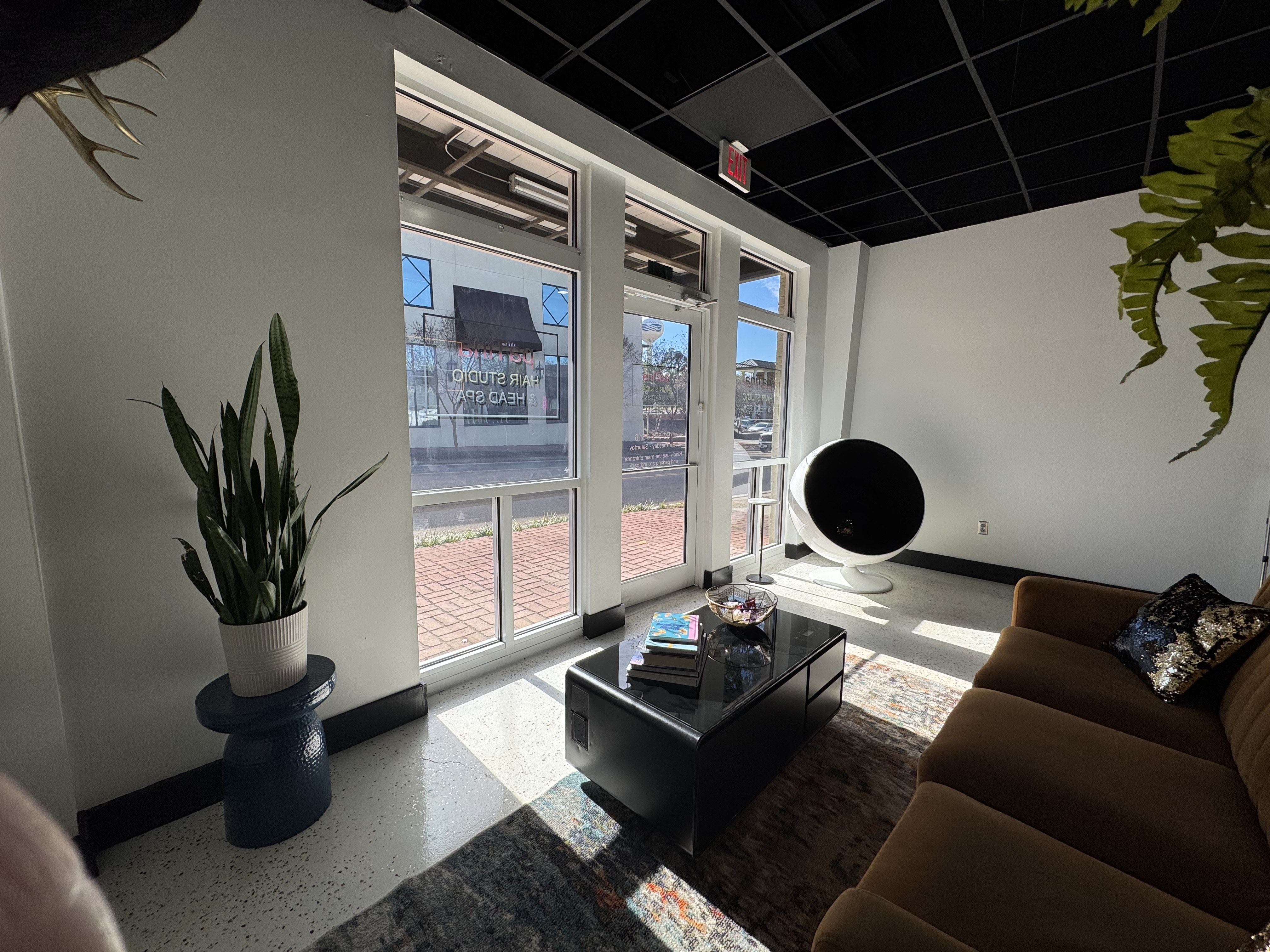 Patina Hair Studio welcoming entrance